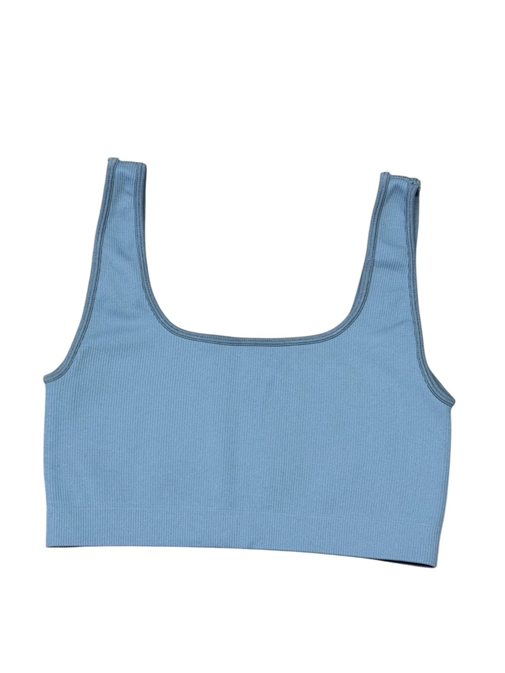 Set Active Ribbed Brami Crop Bralette Blue Size M/L